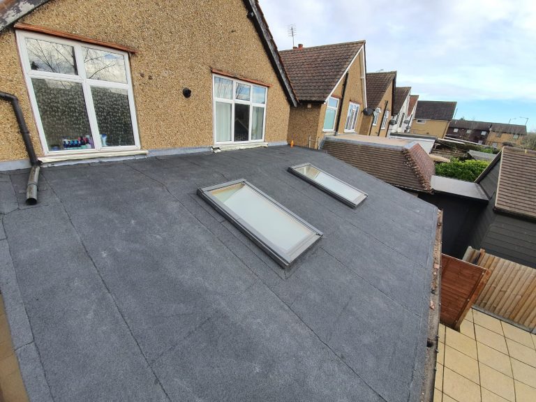 Flat roof repair by roofing expert in May 2025 in Reading
